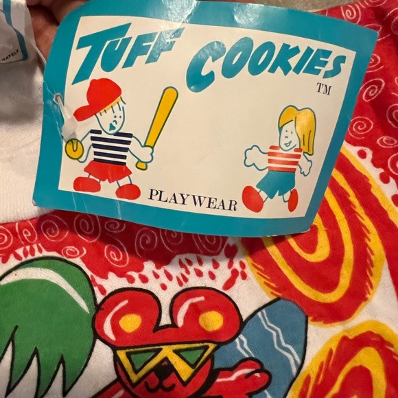 Vintage Tuff Cookies Toddler bear Beach Graphic Tank Top Sz 12 Months Hongkong - Picture 10 of 11